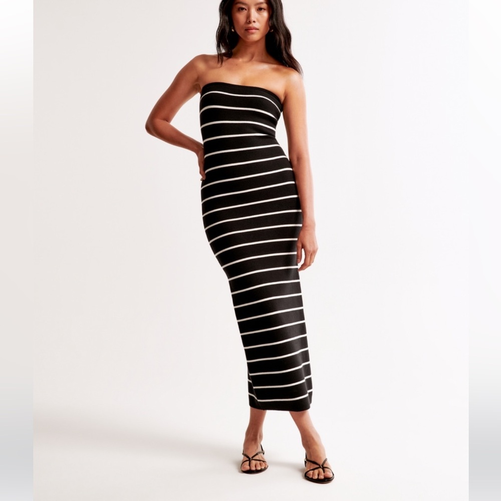 Abercrombie Strapless Midi Sweater Dress
